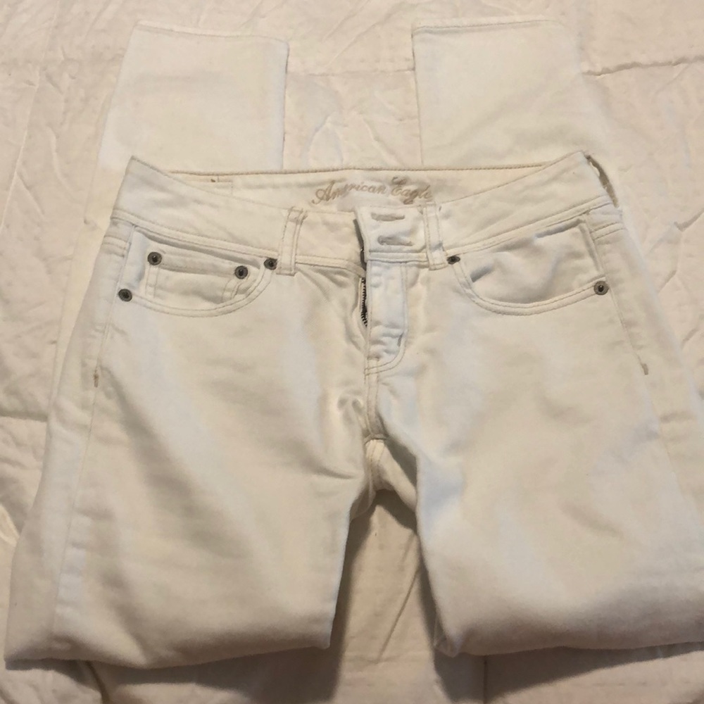 Skinny stretch white jeans